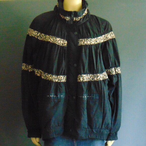 Free People We the Free Navy On My Mind Dolman Puffer Bomber Jacket L - Picture 4 of 11